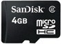 Micro SD 4Gb HC memory module, SanDsik / Kingston