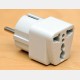 220v Euro-plug universal adapter, white
