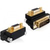 DVI-I to VGA-adapter, 24+5 male - 15-pin female, angled (Delock)