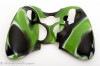 Xbox 360 game pad camo protective rubber jacket, green-black