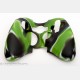 Xbox 360 game pad camo protective rubber jacket, green-black