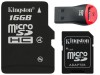 Micro SD 16Gb minne med adapter, Kingston